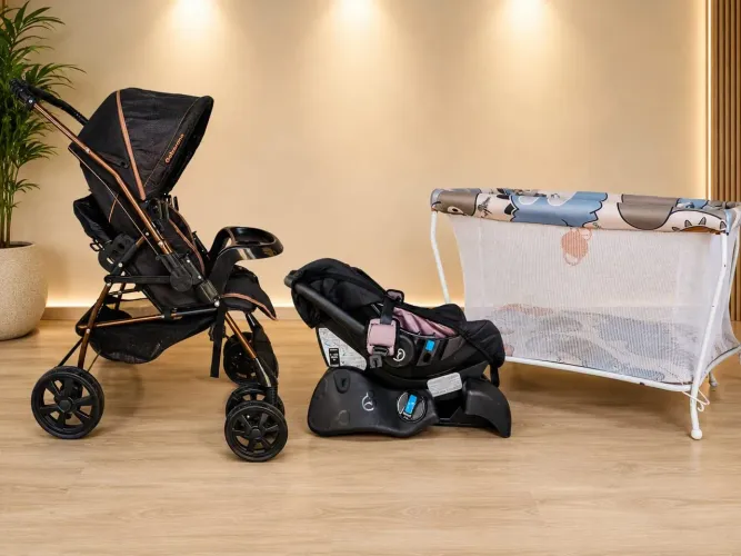 Bebê Conforto, Carrinho e Cercadin 3 x no Crédito com taxa mínima ho