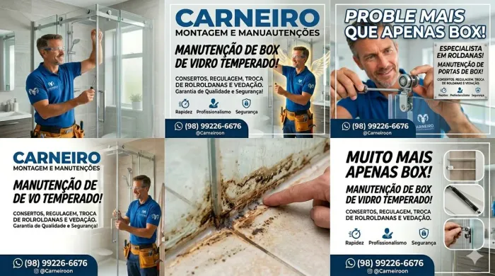 ? Roldana travada? Box pesado? Chame a Carneiro Montagens!