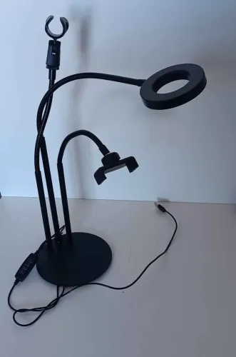 Tripé de Mesa com Suporte para microfone & Luminária para fotos