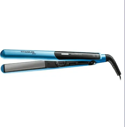 Prancha Britânia Cordão Giratório 220ºC Titanium Blue - Bivolt