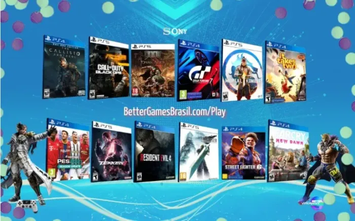 Cod - Pes Gran Turismo - Street Fighter PS4 - Tekken Doom - Resident FarCry - Mortal PS5