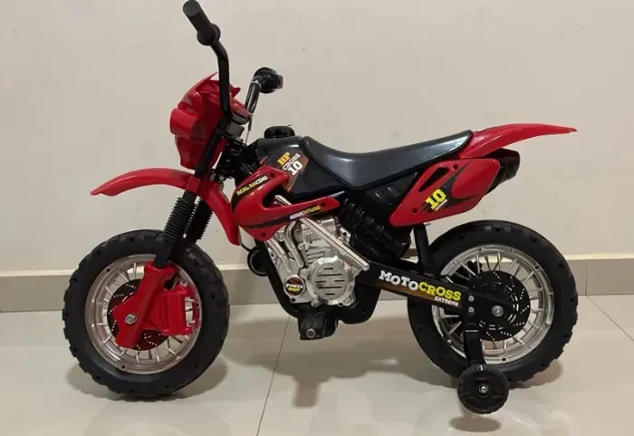 Moto Elétrica Infantil Homeplay Motocross 6V - Vermelha