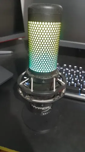 Microfone HyperX QuadCast S RGB USB - Excelente Estado