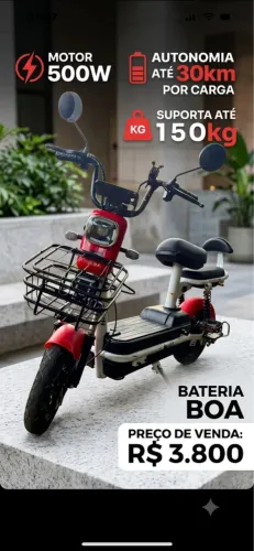 ? SÓ PEGAR E ANDAR! Bicicleta Elétrica 500W - Impecável & Pronta para o Dia a Dia! ?