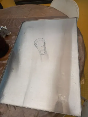 Bandeja de aço medindo 65 X 45 cm. Ideal para indústrias, restaurantes  açougues etc...