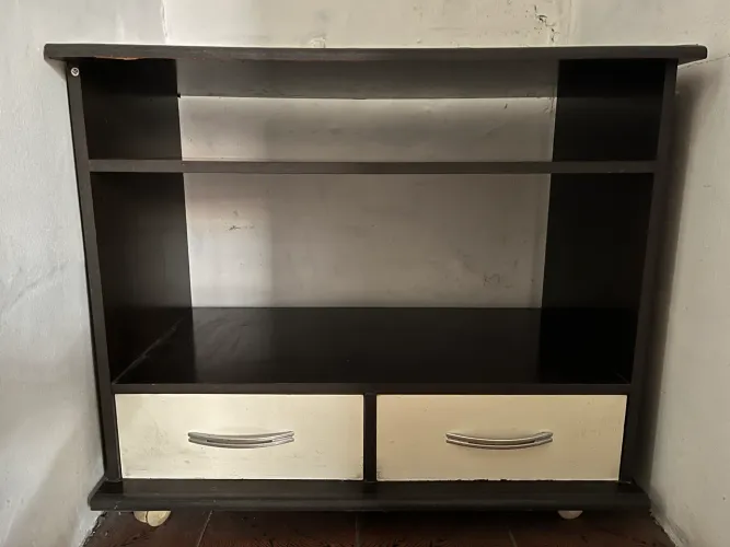 Mini rack com 1 prateleira e 2 gavetas