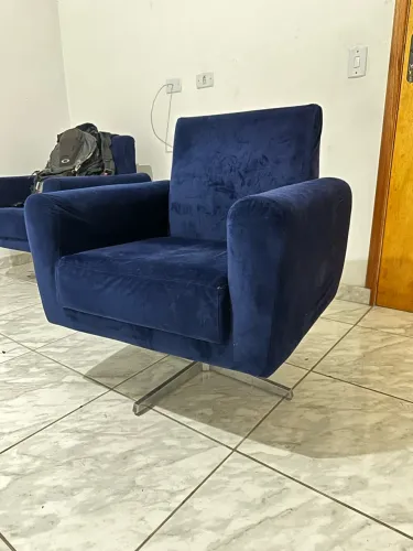 Poltrona Giratória base Aço 