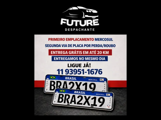 Placa Mercosul Carro e Moto