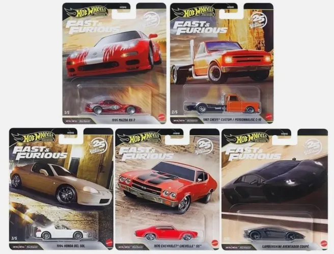Hot Wheels Set Premium Velozes e Furiosos com Chase