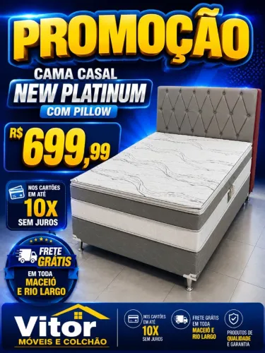 CAMA CASAL NEW PLATINUM COM PILLOW