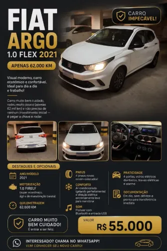 Fiat Argo 1.0 6V Flex. 2021