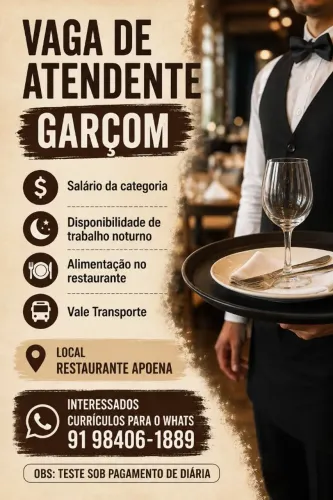 VAGA GARÇOM