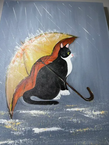 Tela GATO NA CHUVA