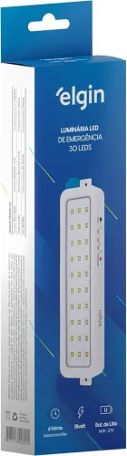 Lâmpada De Emergência 30 LEDS 2W Elgin Bivolt
