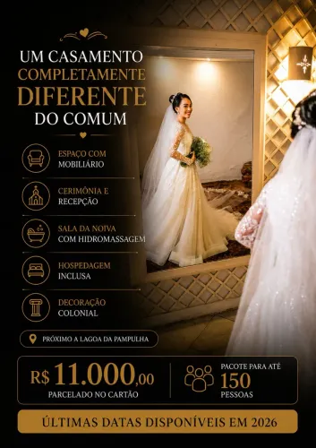 Espaço para casamentos com hospedagem 