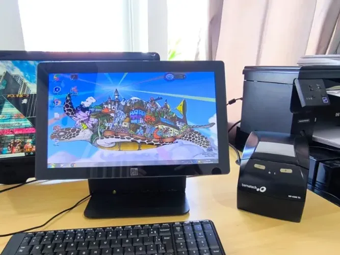 Monitor touch impressora de cupom pdv