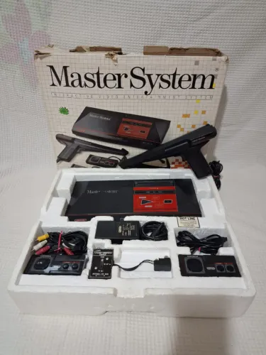 master sytem 1 na caixa com pistola completo