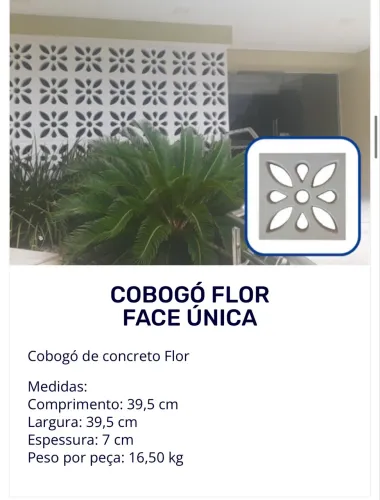 Temos Cobogó , pingadeiras , tudo em concreto para sua obra.