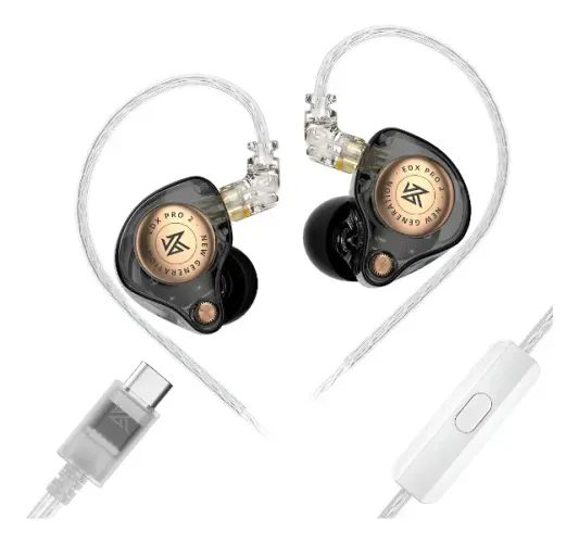 Fone KZ edx pro 2 type-C com mic (novo/lacrado) + case de armazenamento