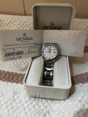 Grovana Swiss Made 1565.1 - Relógio suíço com safira