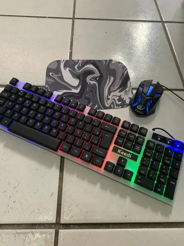 Kit gamer teclado mouse e mousepad