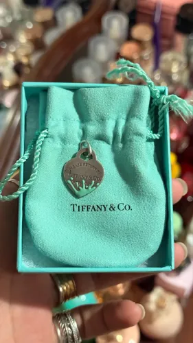 pingente tiffany & co heart tag splash blue