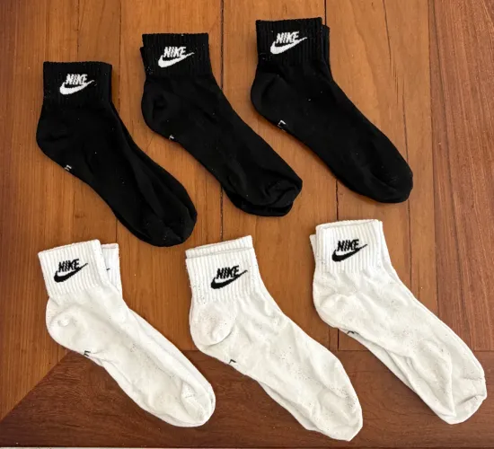 Kit 6 pares meia Nike everyday essential - tamanho 41/44