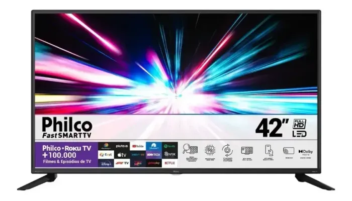 Smart Tv Philco 42' Ptv42g52rcf Roku Led Full Hd Dolby Audio R$ 650 REAIS