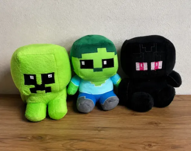 COLEÇÃO MINECRAFT 3 PELÚCIAS | CREEPER, ZUMBI E ENDERMAN