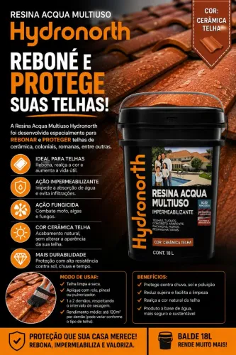 Resina Hydronorth - Cor Cerâmica Telha