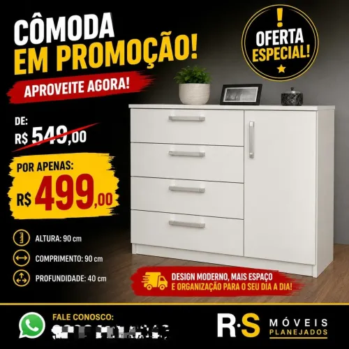 Cômoda em promoção