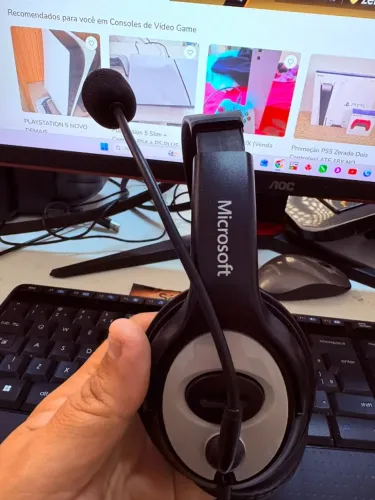 Fone Microsoft Lifechat Lx-3000 Lx 3000 USB C/controle de Volume 
