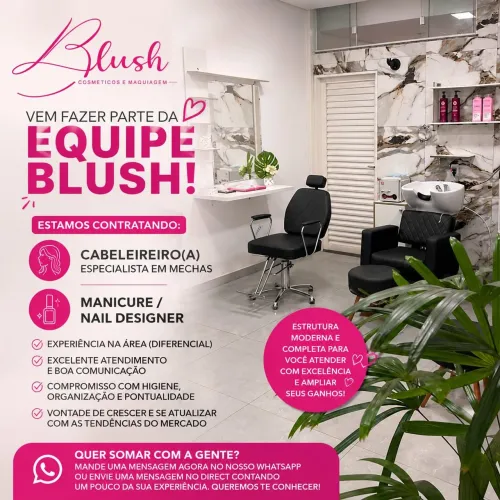 Vaga de emprego para cabeleireira e Nail design