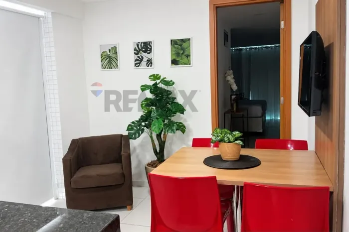 Flat mobiliado para aluguel anual, 33,9m² na beira-mar de Tambaú | João Pessoa PB