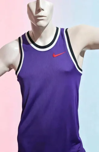 Camiseta Regata Nike Dry Classic Jers - Masculina roxa com frisos tamanho P
