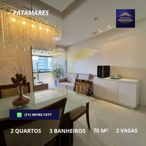 APARTAMENTO 2 QUARTOS (1 SUÍTE), 70M² - PATAMARES