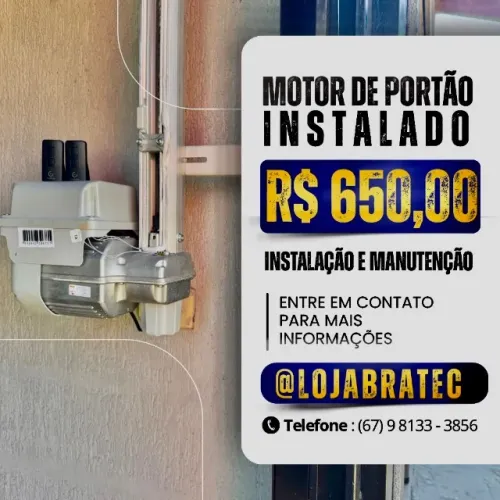 Motor de portão eletrônico 1/4 HP de 8 segundos