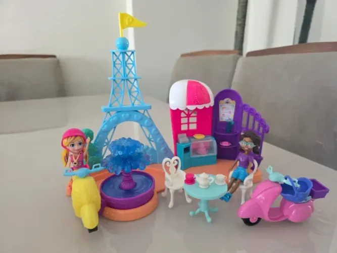 Polly Pocket Aventuras em Paris com acessórios Mattel