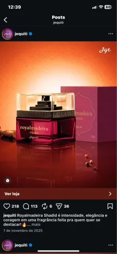 Perfume royal madeira árabe Jequiti