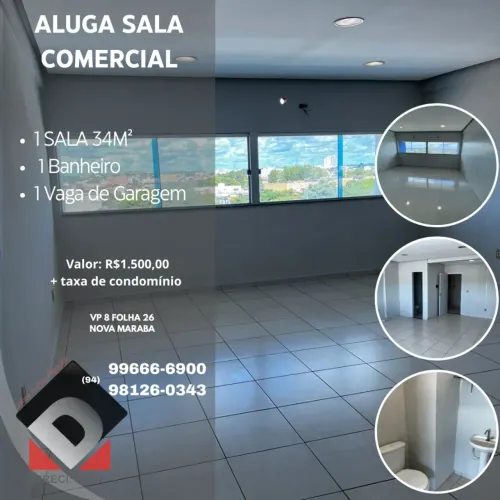 Imóvel para aluguel possui 34 metros quadrados em Nova Marabá - Marabá - PA