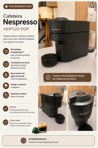 CAFETEIRA NESPRESSO VERTUO POP Novíssima 