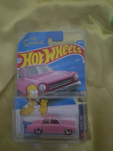 Miniatura Hot Wheels Carro Do Homer Sedan Rosa The Simpson