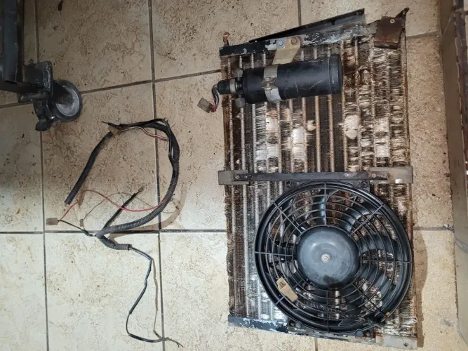 Condensador de ar com ventoinha original vectra gls 97