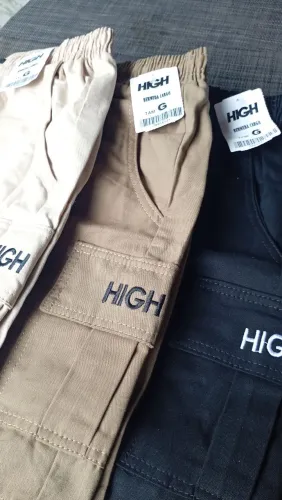 Kit 3 Bermudas cargo high Tam G