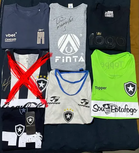 6 camisas do Botafogo (raridades e peças de coleção originais)