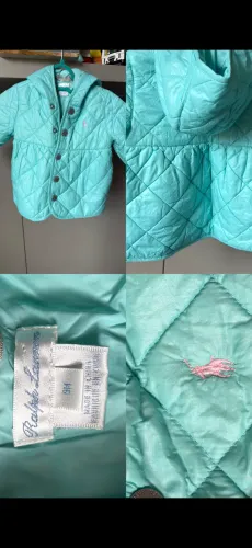 Casaco verde água bebê/ Ralph Lauren 