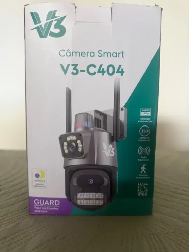 Câmera de Segurança Externa 4G Lente Dupla 4MP, Monitoramento Duas Telas PTZ 360°, Visão N