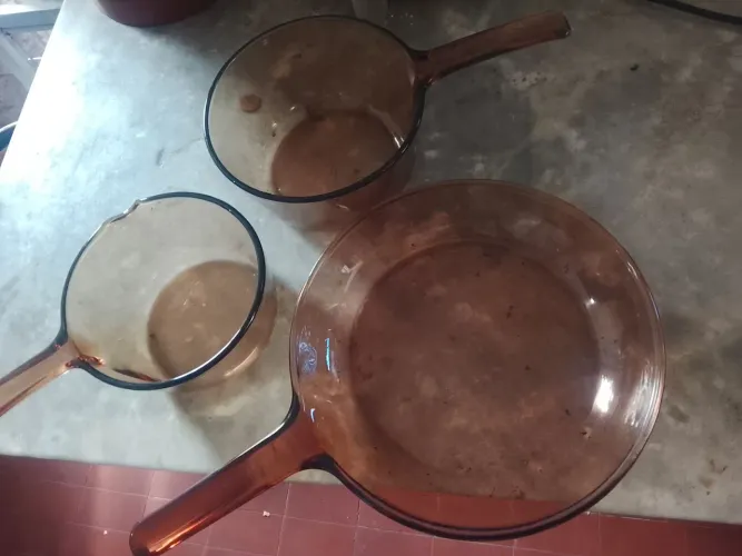 Panela de vidro vizon.Troco por itens de lojas