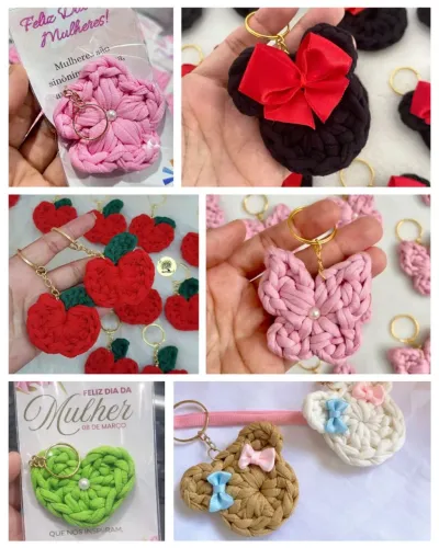 Chaveiros de lembrancinhas para aniversários e chá de bebê