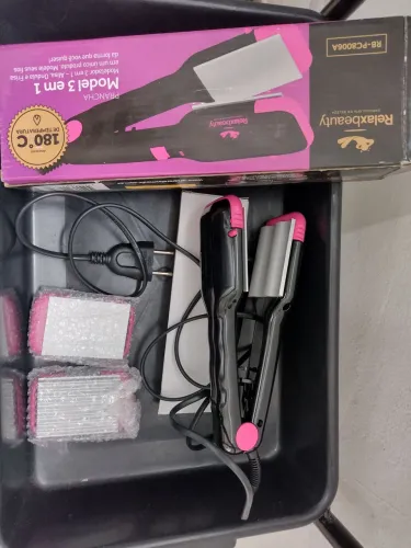 Prancha modeladora 3 em 1